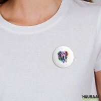 Button Golden Retriever Colorful rund