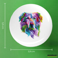 Button Golden Retriever Colorful rund