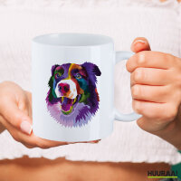 Kaffeetasse Border Collie Colorful 330ml
