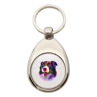 Schlüsselanhänger Border Collie Colorful