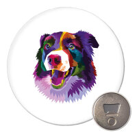 Magnet Border Collie Colorful 59mm Kühlschrankmagnet