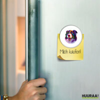 Magnet Border Collie Colorful 59mm Kühlschrankmagnet
