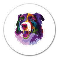 Aufkleber Border Collie Colorful 10cm