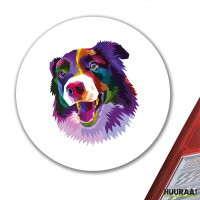 Aufkleber Border Collie Colorful 10cm