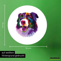 Aufkleber Border Collie Colorful 10cm
