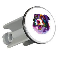 Waschbeckenstöpsel Border Collie Colorful 4cm...