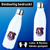 Edelstahl-Trinkflasche Border Collie Colorful 500ml...
