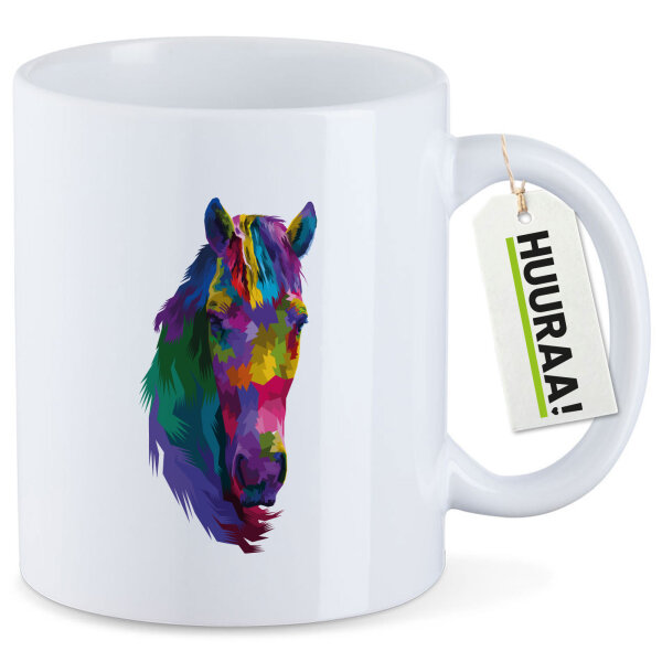Kaffeetasse Pferdekopf Colorful 330ml