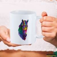 Kaffeetasse Pferdekopf Colorful 330ml