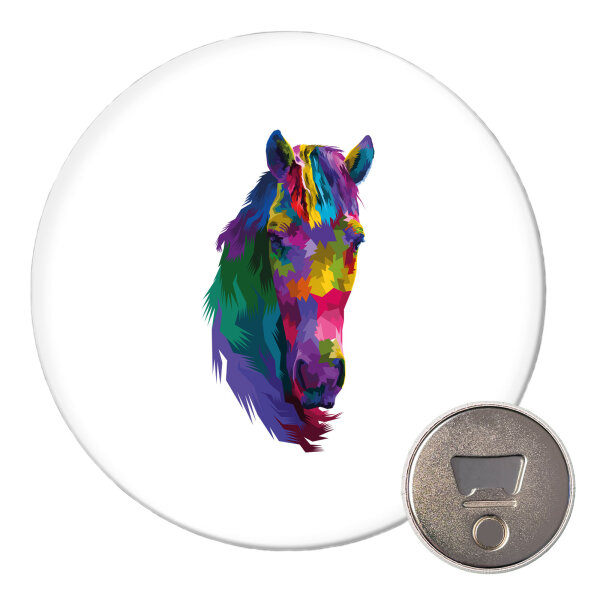 Magnet Pferdekopf Colorful 59mm Kühlschrankmagnet