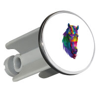 Waschbeckenstöpsel Pferdekopf Colorful 4cm...