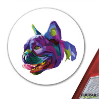 Aufkleber Mops Colorful 10cm