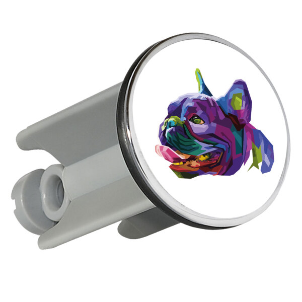 Waschbeckenstöpsel Mops Colorful 4cm Abflussstopfen