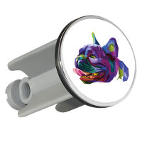 Waschbeckenstöpsel Mops Colorful 4cm Abflussstopfen