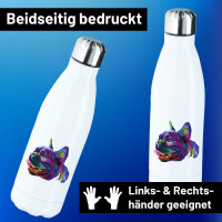 Edelstahl-Trinkflasche Mops Colorful 500ml Wasserflasche