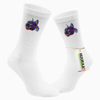 Unisex Socken Mops Colorful Größe 37/46 White...