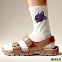 Unisex Socken Mops Colorful Größe 37/46 White Motiv Tennissocken