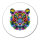Aufkleber Tiger Kopf Colorful 10cm rund