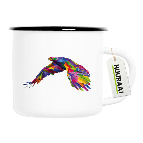 Emaille Tasse Adler Colorful 300ml Vintage Emaille Becher