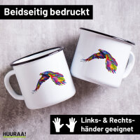 Emaille Tasse Adler Colorful 300ml Vintage Emaille Becher