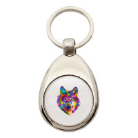 Schlüsselanhänger Wolf Colorful