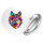 Button Wolf Colorful rund