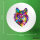 Button Wolf Colorful rund