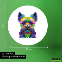 Aufkleber Yorkshire Terrier Colorful 10cm