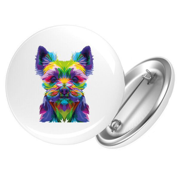 Button Yorkshire Terrier Colorful
