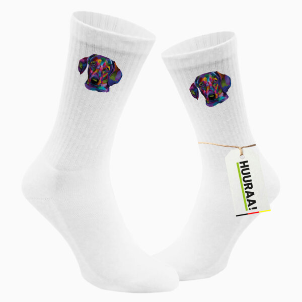 Unisex Socken Dackel Colorful Baumwolle