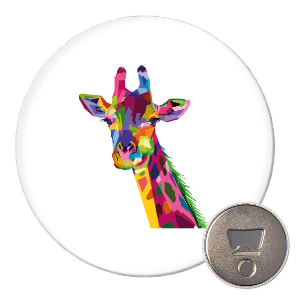 Magnet Giraffe Colorful 59mm Kühlschrankmagnet Flaschenöffner