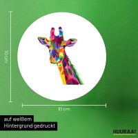 Aufkleber Giraffe Colorful 10cm