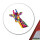 Aufkleber Giraffe Colorful 10cm