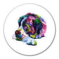 Aufkleber Bernhardiner Colorful 10cm rund
