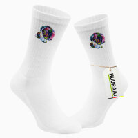 Unisex Socken Bernhardiner Colorful Größe 37/46 White Motiv Tennissocken