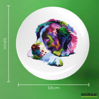 Button Bernhardiner Colorful rund