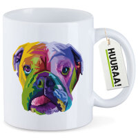 Kaffeetasse Englische Bulldogge Colorful 330ml