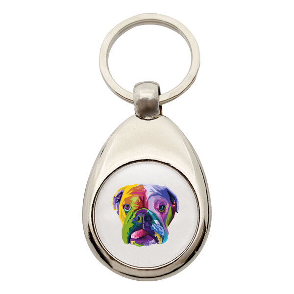 Schlüsselanhänger Englische Bulldogge Colorful