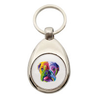 Schlüsselanhänger Englische Bulldogge Colorful