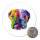 Magnet Englische Bulldogge Colorful 59mm Kühlschrankmagnet