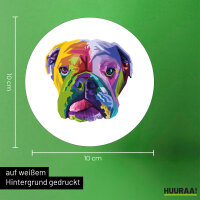 Aufkleber Englische Bulldogge Colorful 10cm