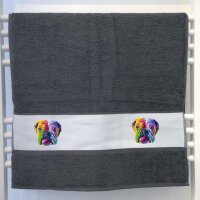 Handtuch Englische Bulldogge Colorful 50x100cm