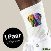 Unisex Socken Englische Bulldogge Colorful...