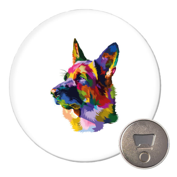 Magnet Deutscher Schäferhund Colorful 59mm Kühlschrankmagnet