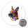 Magnet Deutscher Schäferhund Colorful 59mm Kühlschrankmagnet