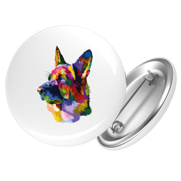 Button Deutscher Schäferhund Colorful