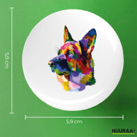 Button Deutscher Schäferhund Colorful