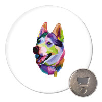 Magnet Husky Colorful 59mm Kühlschrankmagnet