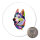 Magnet Husky Colorful 59mm Kühlschrankmagnet