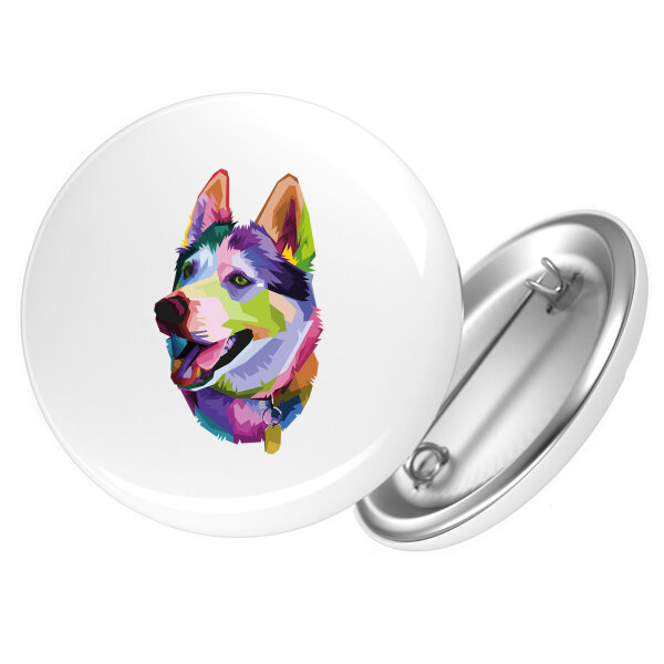 Button Husky Colorful rund
